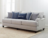 Coaster Glenn Recessed Arms Sofa Light Grey Model 511091